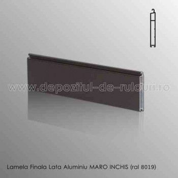Lamele finale rulouri exterioare aluminiu late maro inchis ral 8019